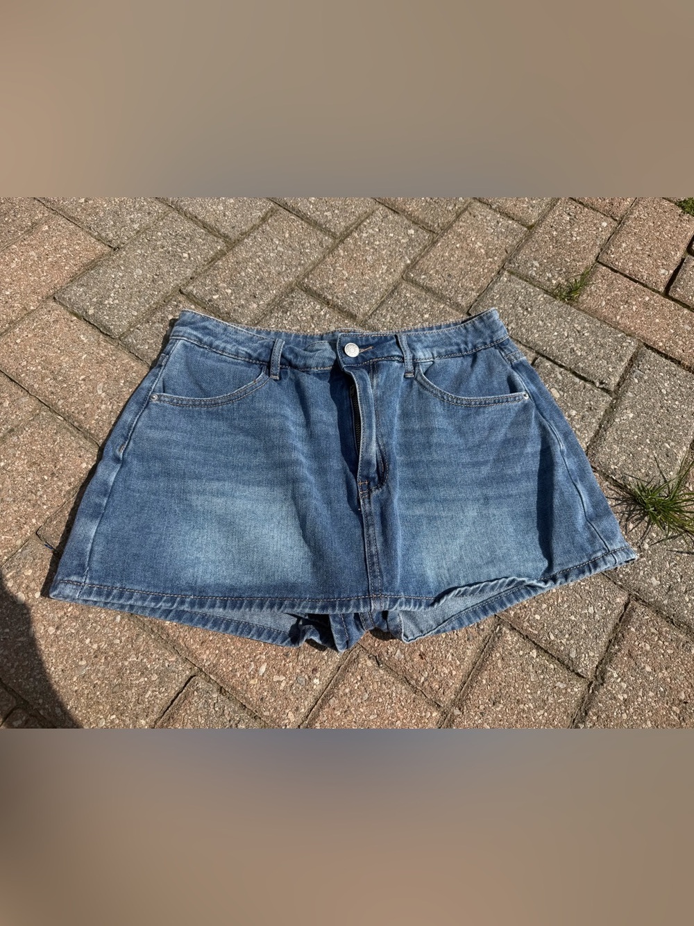 Denim Mini Skort Size 30